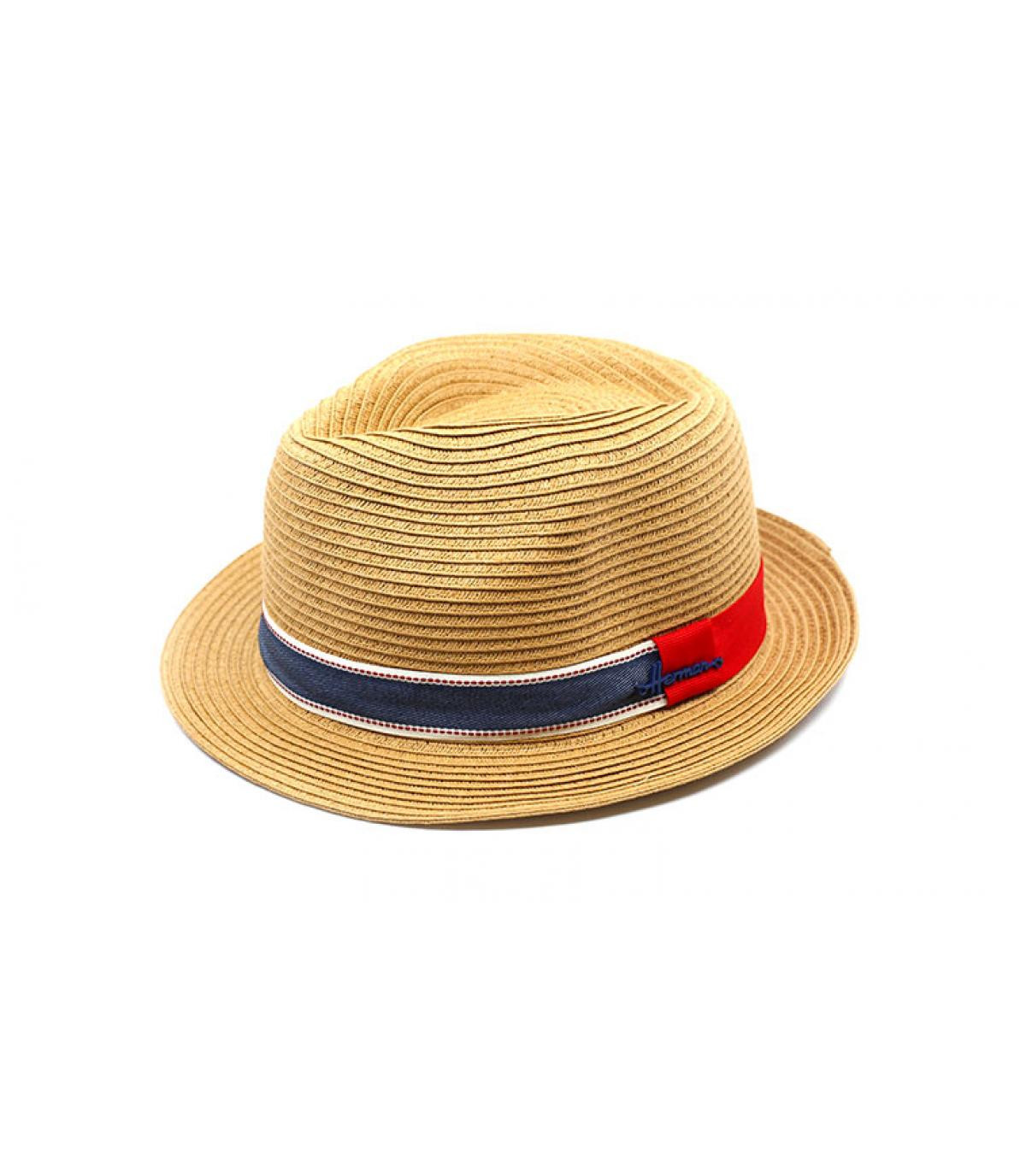 trilby paille galon bicolore